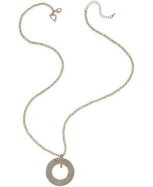 Thalia Sodi Gold-tone Crystal Circle Pendant Necklace, Only At Macy's