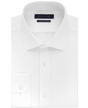 Tommy Hilfiger Men's Fitted Performance Stretch Flex Collar Solid Dress Shirt