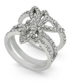 I.n.c. Woman Silver-tone Pave Dragonfly Statement Ring, Created For Macy's