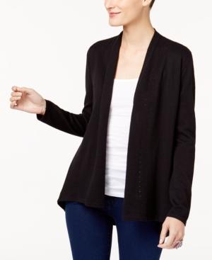 Style & Co Long-sleeve Pleat-detail Cardigan, Only At Macy's