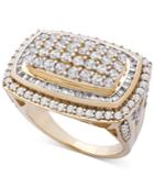 Wrapped In Love Diamond Cluster Statement Ring (2 Ct. T.w.) In 14k Gold, Created For Macy's