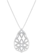 Thomas Sabo Pave Crystal Cutout Long Pendant Necklace In Sterling Silver
