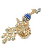 Thalia Sodi Gold-tone Multi-stone Peacock Stretch Ring, Only At Macy's