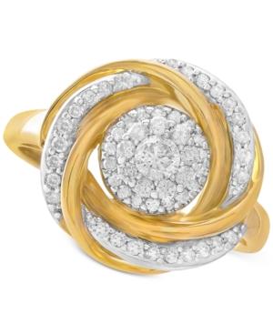 Wrapped In Love 14k Gold Diamond Knot Ring (1/2 Ct. T.w.), Created For Macy's