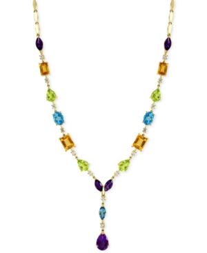 Mosaic By Effy Multistone (15-1/4 Ct. T.w.) Y Necklace In 14k Gold