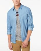 American Rag Men's Light Wash Denim Shirt, Created For Macy's