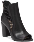 Jessica Simpson Millo Block-heel Peep-toe Booties Women's Shoes