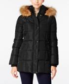 Tommy Hilfiger Faux-fur-trim Hooded Puffer Coat, Only At Macy's