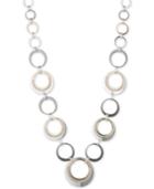 Nine West Tri-tone Circle Collar Necklace