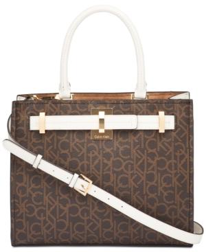 Calvin Klein Faye Signature Small Satchel