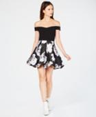 Speechless Juniors' Off-the-shoulder Fit & Flare Dress