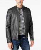 Calvin Klein Men's Faux-leather Moto Jacket