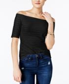 Guess Hadley Off-the-shoulder Textured Top