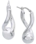 Giani Bernini Twisted Sculptural Hoop Earrings In Sterling Silver, Created For Macy's