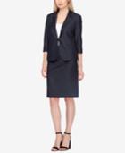 Tahari Asl Buckle-front Skirt Suit