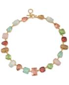 Carolee Gold-tone Multicolor Multi-stone Collar Necklace