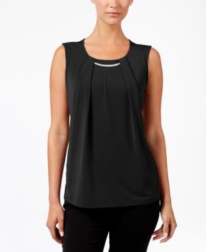 Jm Collection Pleated Embellished Top, Created For Macy's