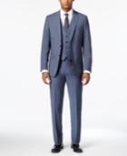 Calvin Klein Men's Extra-slim Fit Light Blue Neat Vested Suit