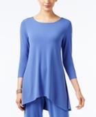 Alfani Petite Three-quarter-sleeve Swing Top, Only At Macy's