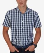 Nautica Men's Short-sleeve Large Gingham-print Shirt