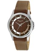 Kenneth Cole New York Men's Brown Leather Strap Watch 42mm 10022289