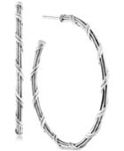 Peter Thomas Roth Overlap Hoop Earrings In Sterling Silver