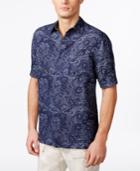 Tasso Elba Men's Silk Linen Paisley Short-sleeve Shirt, Created For Macy's