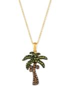 Le Vian Exotics Diamond Palm Tree Pendant Necklace (5/8 Ct. T.w.) In 14k Gold