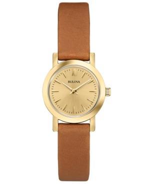 Bulova Women's Saddle Leather Strap Watch 24mm 97l135
