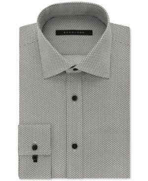 Sean John Men's Classic-fit Black Ink Print Dress Shirt