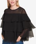 Tommy Hilfiger Tiered Ruffled Top, Created For Macy's