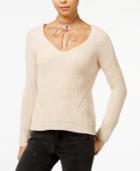 American Rag Lace-up-back Sweater, Created For Macy's