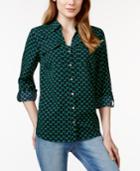 Charter Club Printed Button-down Shirt, Only At Macy's