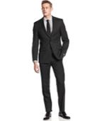 Dkny Black Texture Extra Slim-fit Suit
