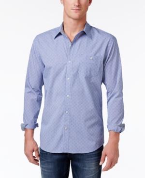 Weatherproof Vintage Men's Micro-check Dobby Cotton Shirt