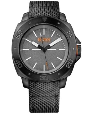 Boss Orange Men's Sao Paulo Black Black Kevlar-like Strap Watch 49mm 1513067