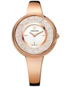 Swarovski Women's Swiss Crystalline Rose Gold-tone Bangle Bracelet Watch 34mm 5269250