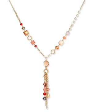 Inc International Concepts Gold-tone Beaded Long Length Lariat Necklace, Only At Macy's