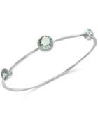 Final Call By Effy Green Amethyst Station Bangle Bracelet (8-5/8 Ct. T.w.) In Sterling Silver