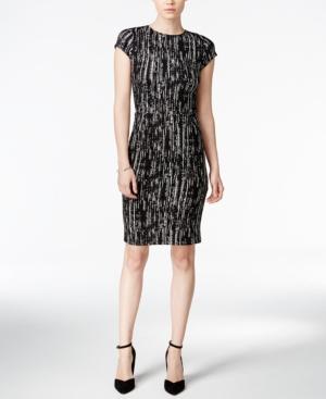Bar Iii Printed Crepe Sheath Dress, Only At Macy's