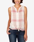 Lucky Brand Cotton Tie-front Shirt