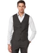 Perry Ellis Tonal Windowpane Plaid Vest