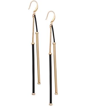 Inc International Concepts Gold-tone Jet Linear Drop Earrings, Created For Macy's