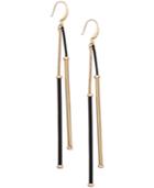 Inc International Concepts Gold-tone Jet Linear Drop Earrings, Created For Macy's