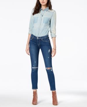 Hudson Jeans Ripped Cropped Skinny Jeans