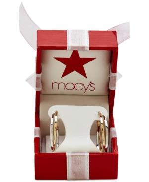 Two-tone, Gold Or White Gold Intertwined Hoop Earrings In 14k Gold And 14k White Gold