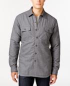 Club Room Solid Twill Sherpa-lined Shirt Jacket, Only At Macy's