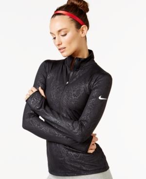 Nike Pro Dri-fit Embossed Heights Vixen Half-zip Top