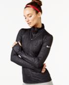 Nike Pro Dri-fit Embossed Heights Vixen Half-zip Top