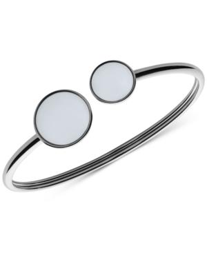 Skagen Sea Glass Stainless Steel White Stone Bangle Bracelet Skj0788